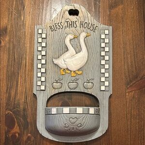 Vintage Burwood Goose Wall Pocket Planter